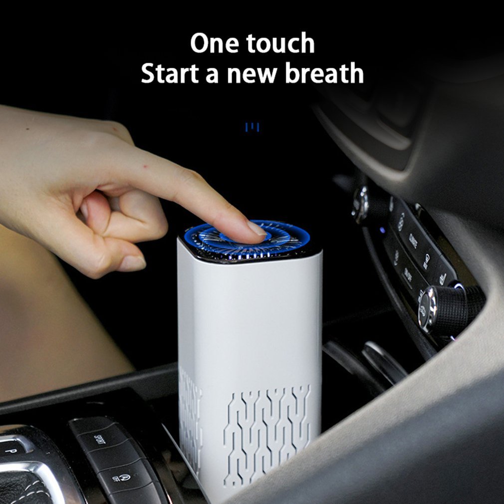 Portable Car Air Purifier Ionizer Smoke Dust Remover
