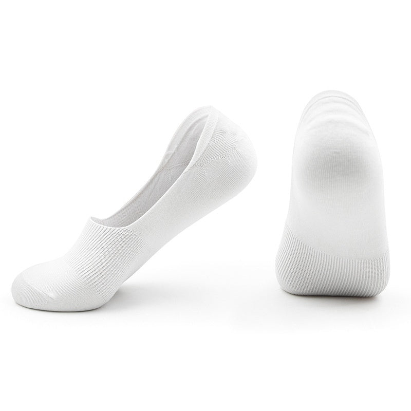 5 Pairs Invisible Boat Socks Women Summer Pure Cotton