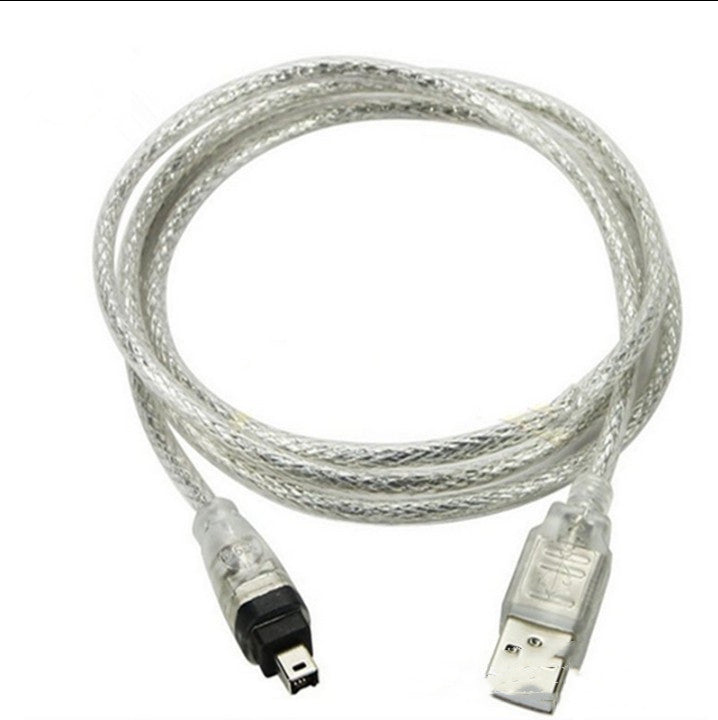 Transparent White USB AM to 4P Cable
