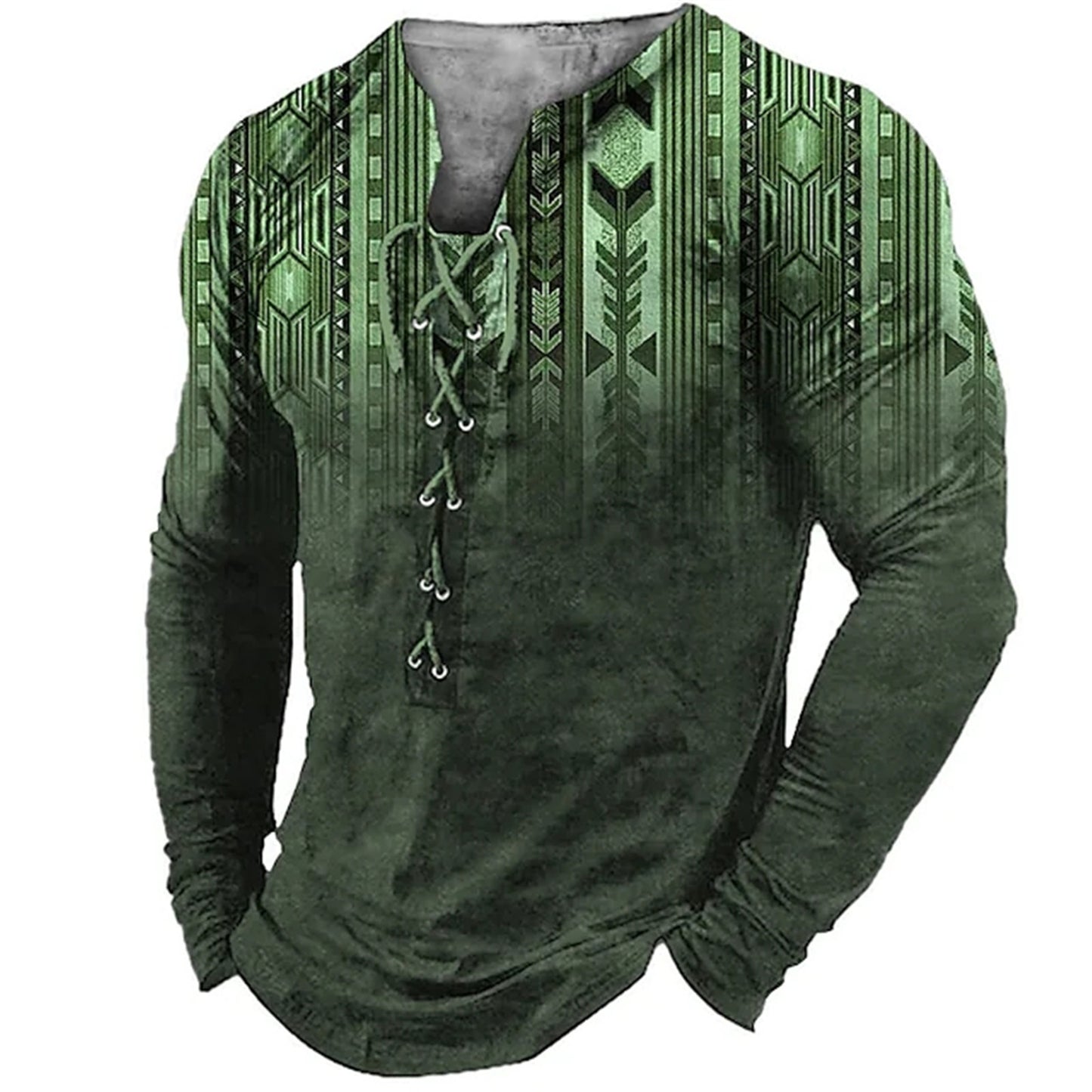 3D European American Sports Long Sleeve Shirt