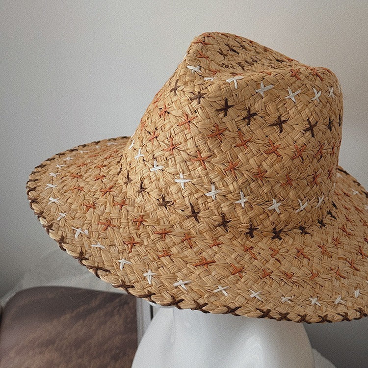 Retro Western Cowboy Style Straw Hat