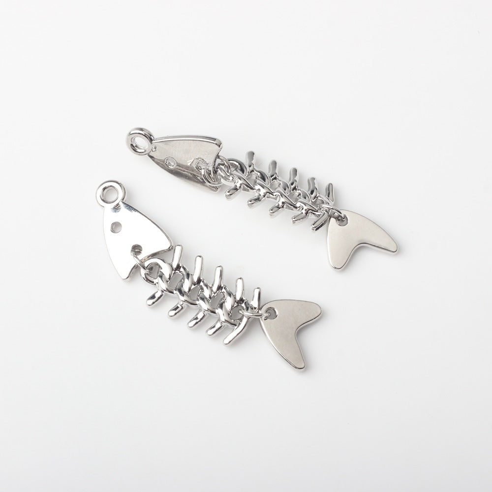 Alloy Fishbone Pendant for DIY Jewelry