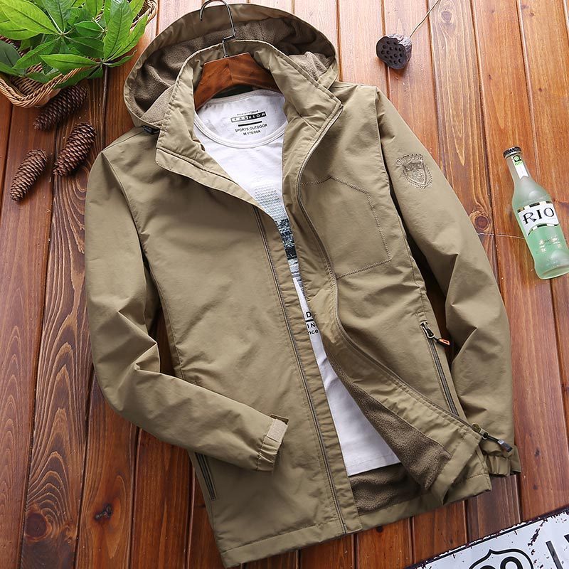 NIANJEEP Men's Outdoor Velvet Jacket