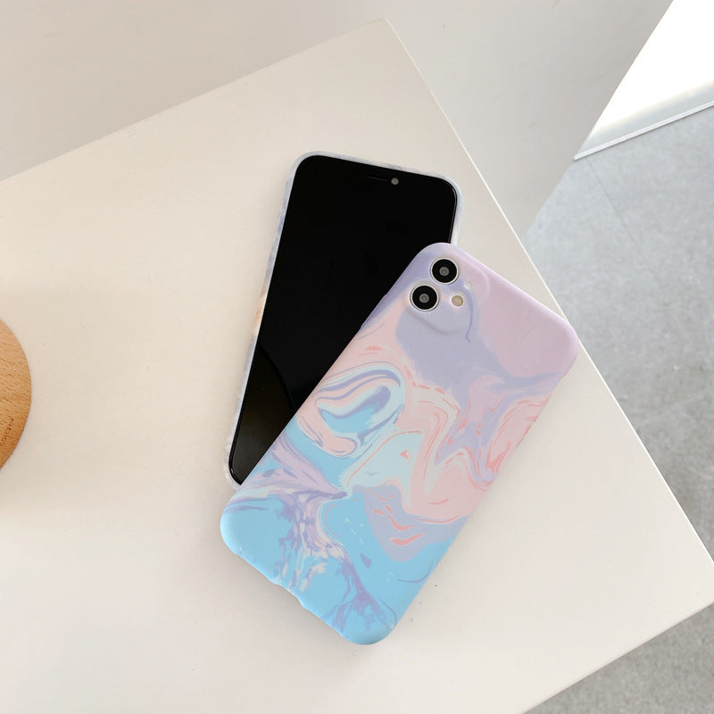 Compatible with Apple , Watercolor ink painting mobile phone case