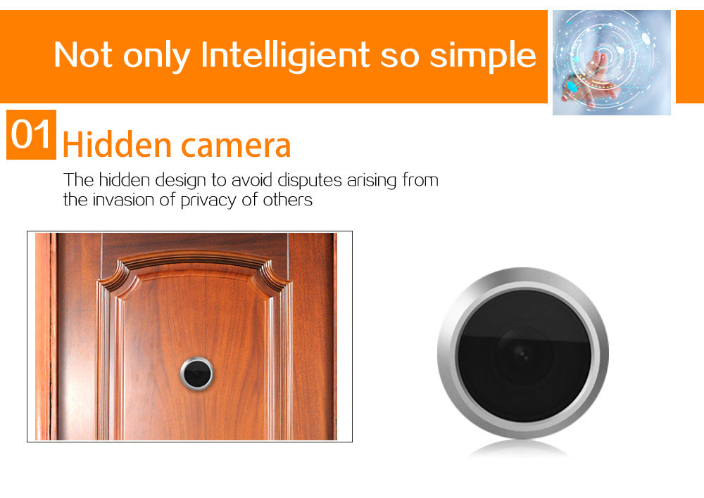 Hidden Electronic Cats Eye with 4.3 Inch Screen