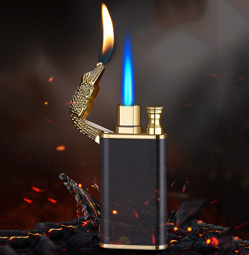 Blue Flame Double Fire Metal Lighter