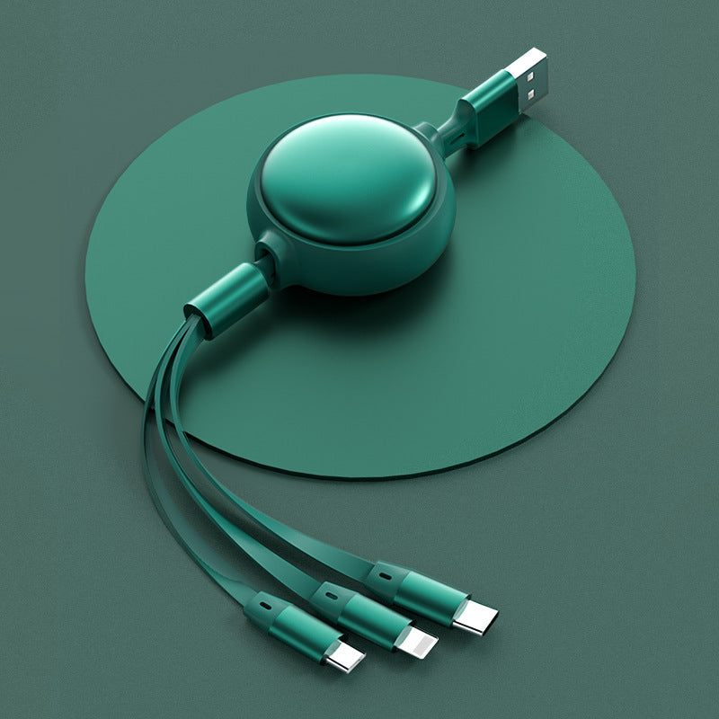 3 in 1 USB Cable Micro USB Type-C 2.4A Retractable