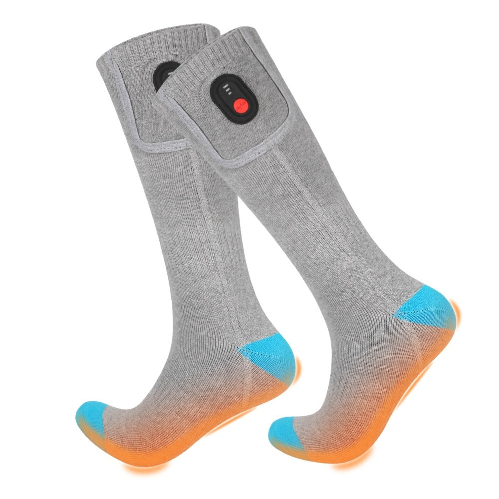 Electric Heating Pure Cotton Skiing Warm-keeping Socks