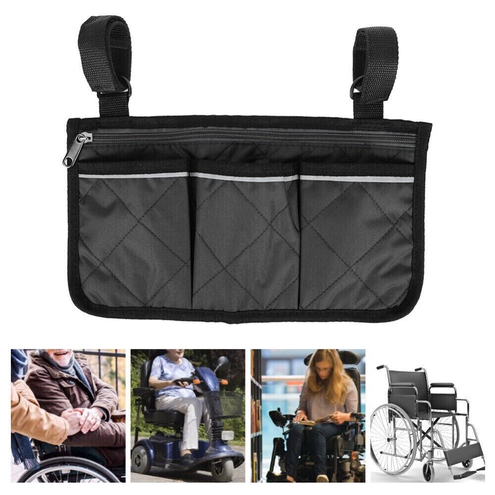 Outdoor Wheelchair Armrest Storage Pouch: Organizer Holder Pack