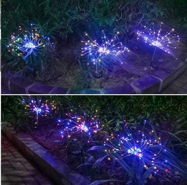 Solar Fireworks LED String Lights Decor
