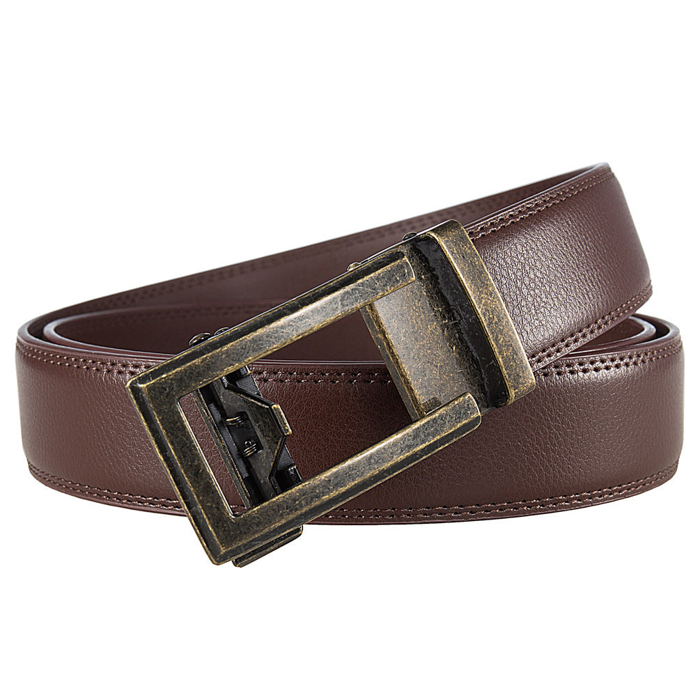 Antique Cowhide Men's Leather Casual Business Belt