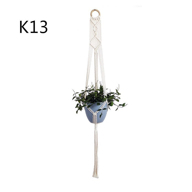 Beige Cotton Rope Plant Hanger