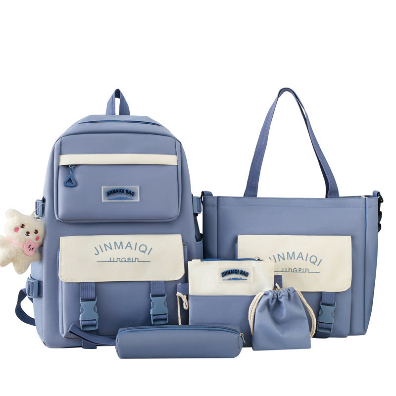 Women's Five-Piece School Backpack Set