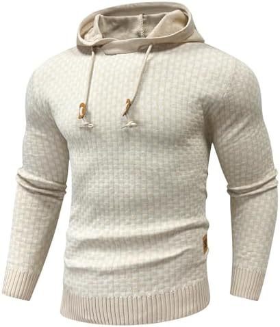 Men's Hooded Sweatshirt Long Sleeve Solid Color