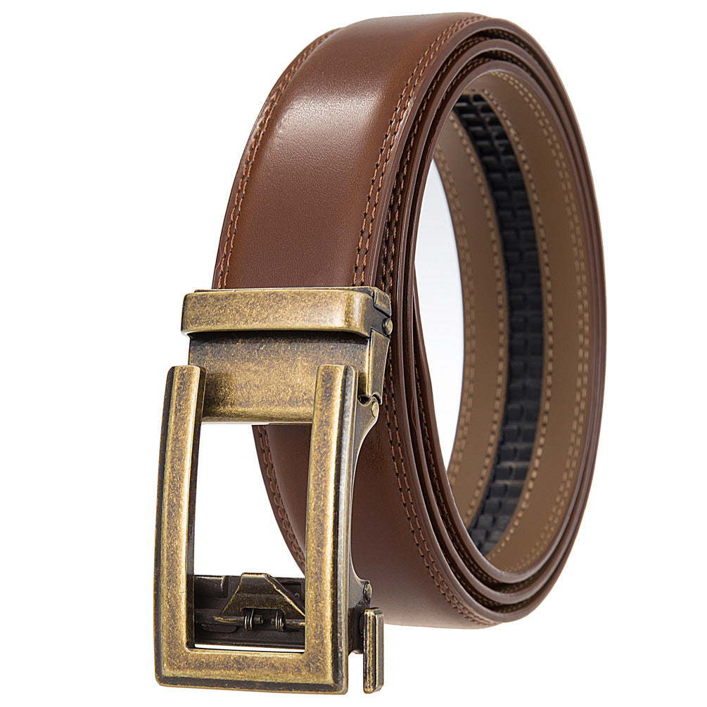 Antique Cowhide Men's Leather Casual Business Belt