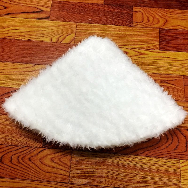 White Plush Christmas Tree Skirt 78cm 90cm 122cm