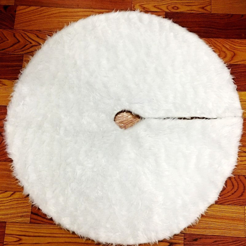 White Plush Christmas Tree Skirt 78cm 90cm 122cm