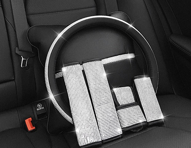Cute Leather Steering Wheel Cover Anti Slip Universal