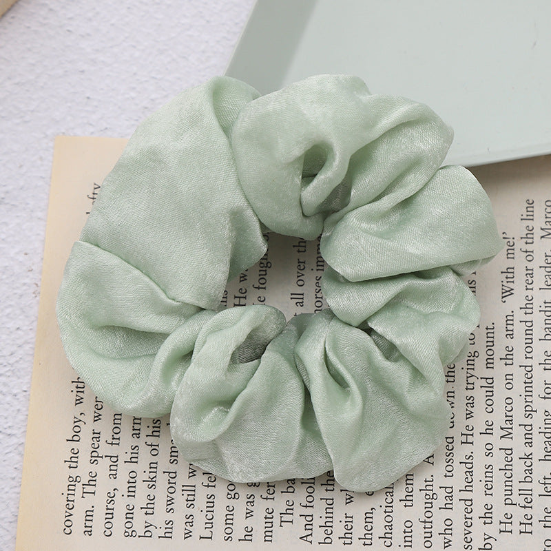 Girly Solid Color Large Intestine Hair Ring