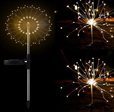 Solar Fireworks LED String Lights Decor