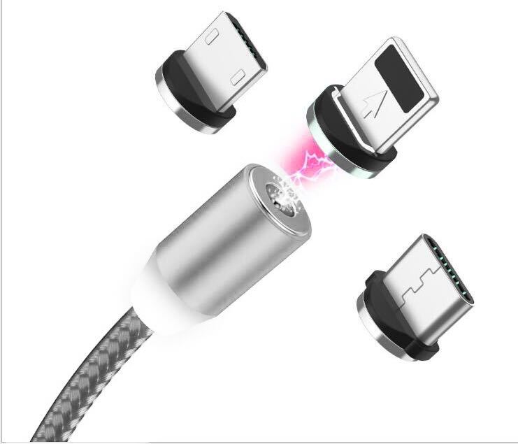 YBD 1m Magnetic LED Charging Cable for Apple