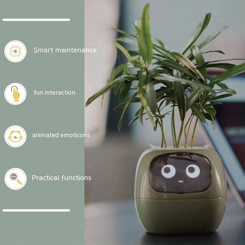 Smart AI Planter with Expressions and Sensors