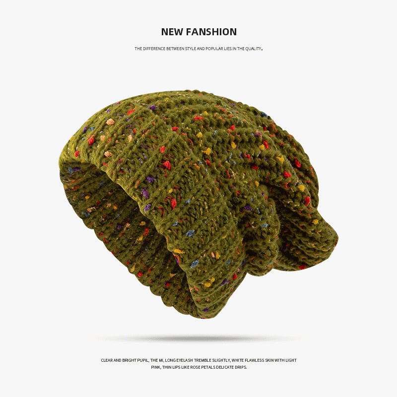 Women's Mixed Color Thermal Knitting Sleeve Cap