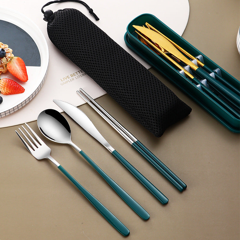 304 Stainless Steel Gold Cutlery Set With Case