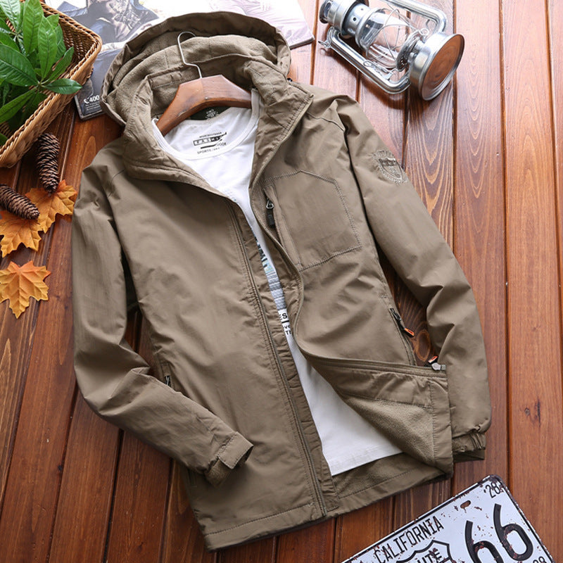 NIANJEEP Men's Outdoor Velvet Jacket