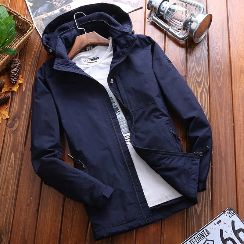 NIANJEEP Men's Outdoor Velvet Jacket