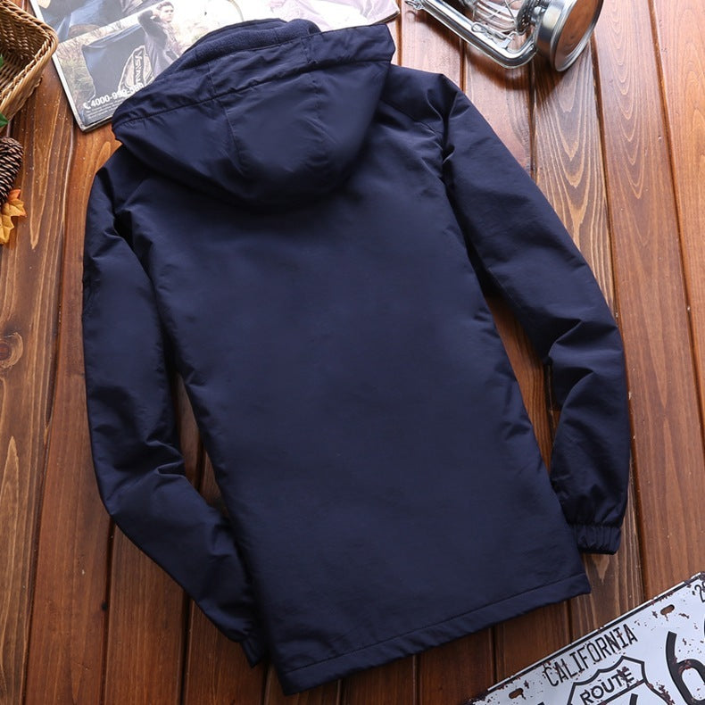 NIANJEEP Men's Outdoor Velvet Jacket