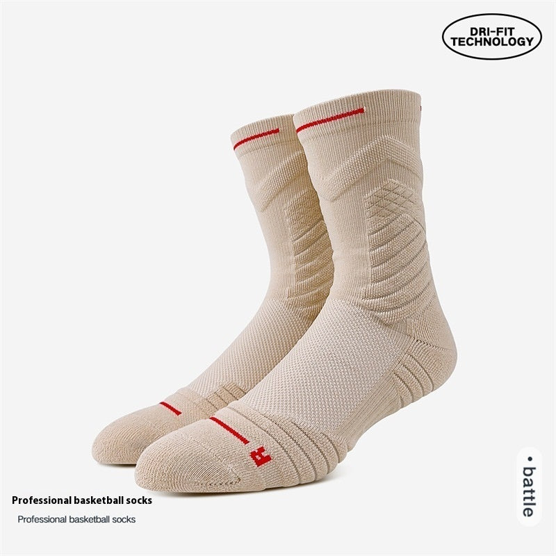 Bullfight Basketball Knee-high White Athletic Socks