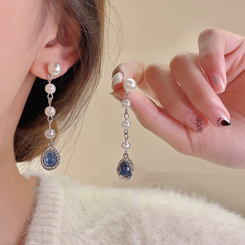 Aquamarine Pearl Necklace