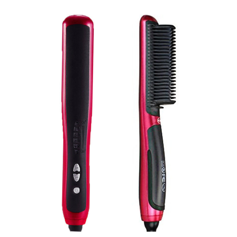 Adjustable Temperature Red Hair Straightener