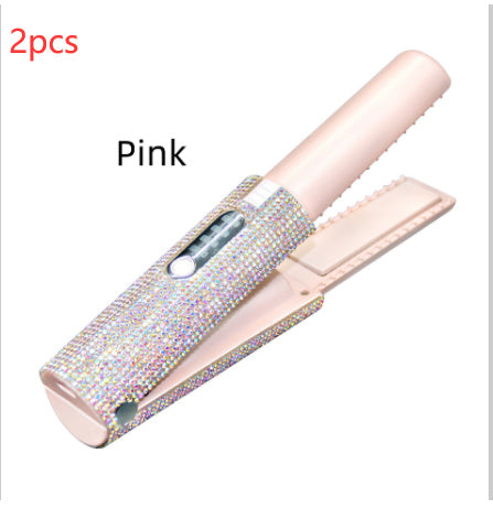 2-In-1 Electric USB Hair Straightening Brush Comb