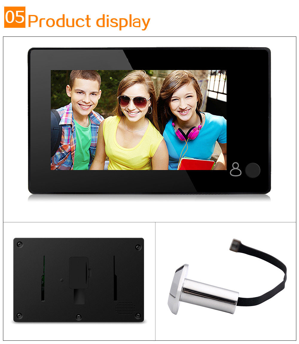 Hidden Electronic Cats Eye with 4.3 Inch Screen