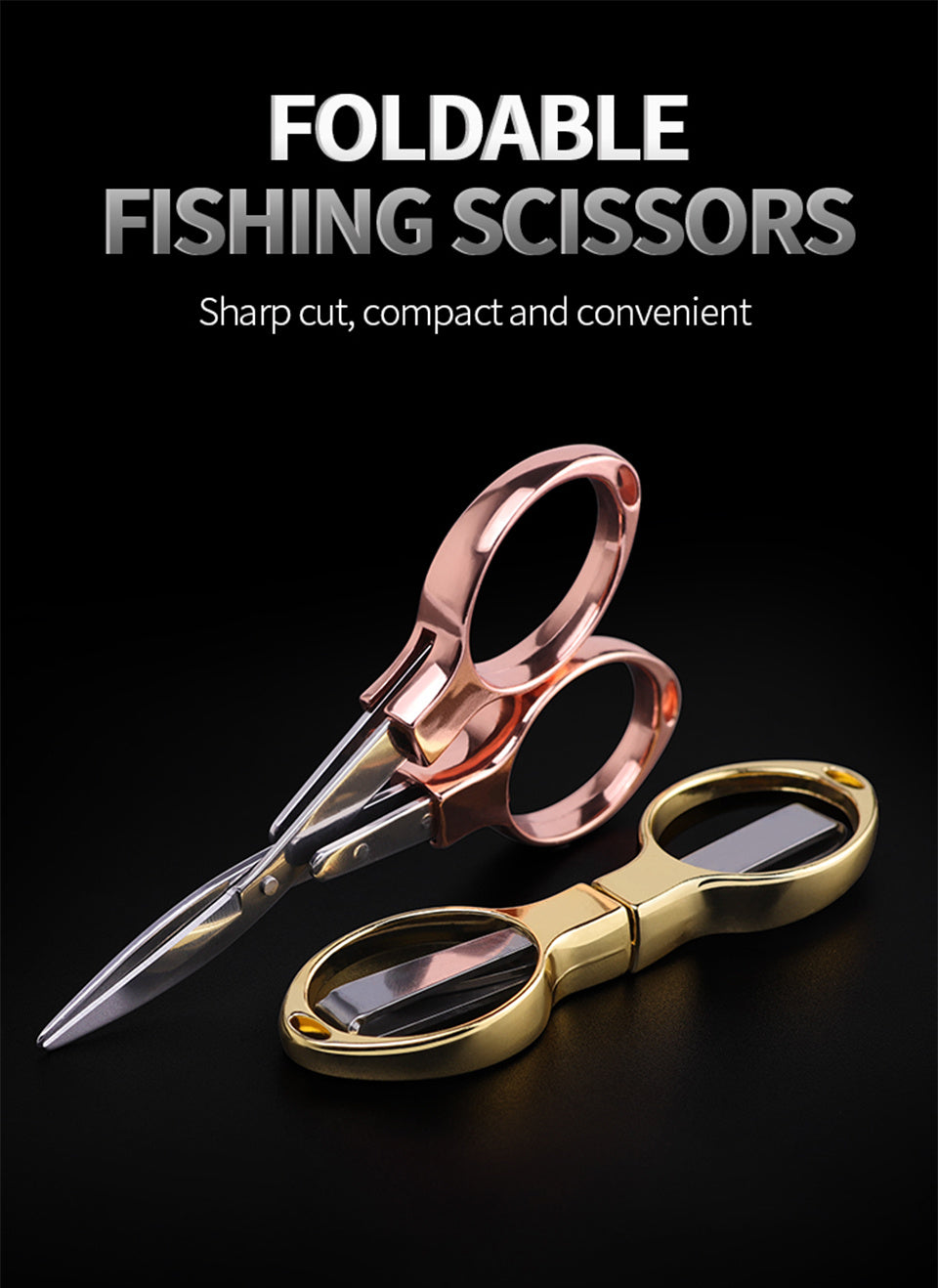 Mini Stainless Steel Folding Scissors Keychain - Fishing & Camping Tool