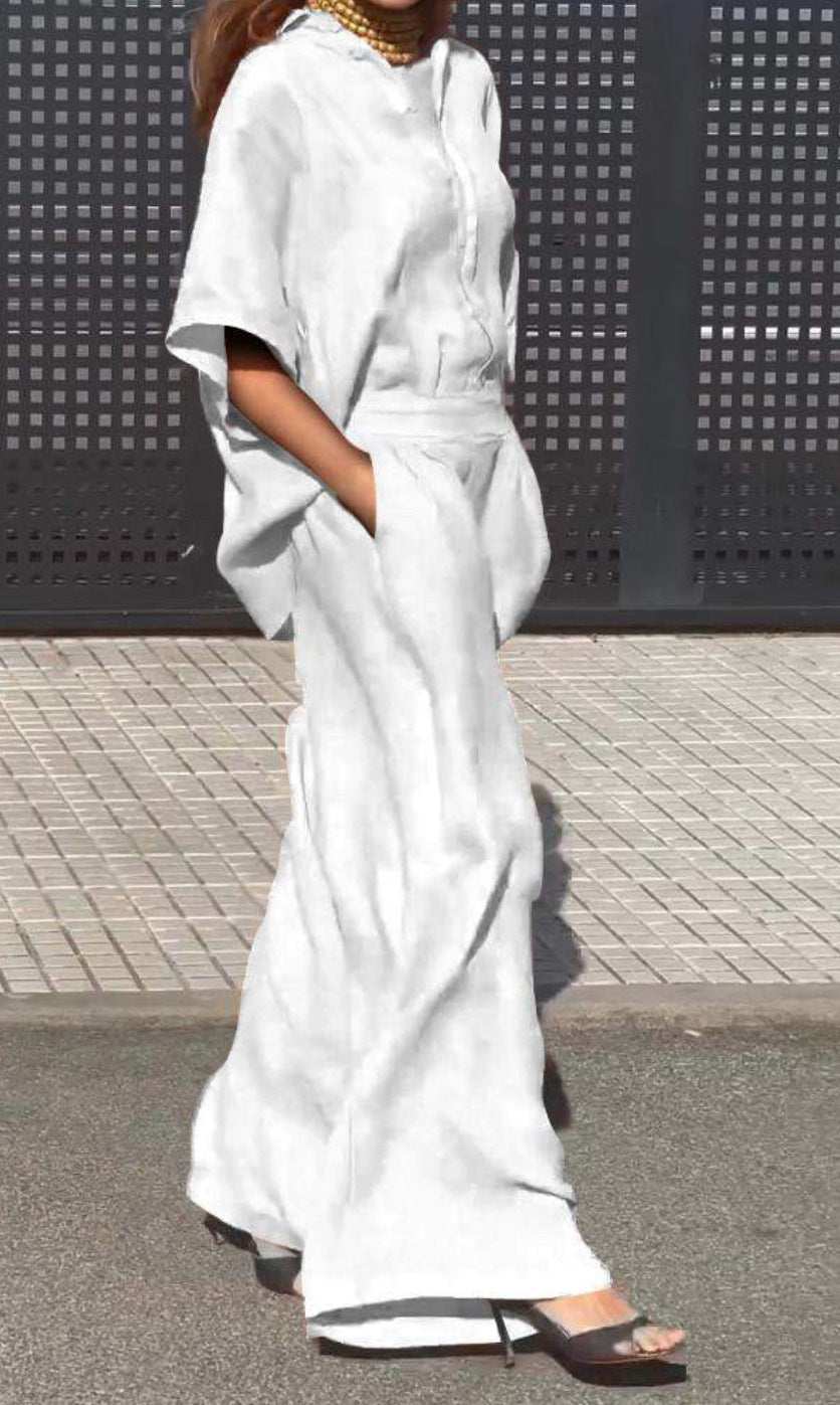 Summer Casual Lapel Pants Suit
