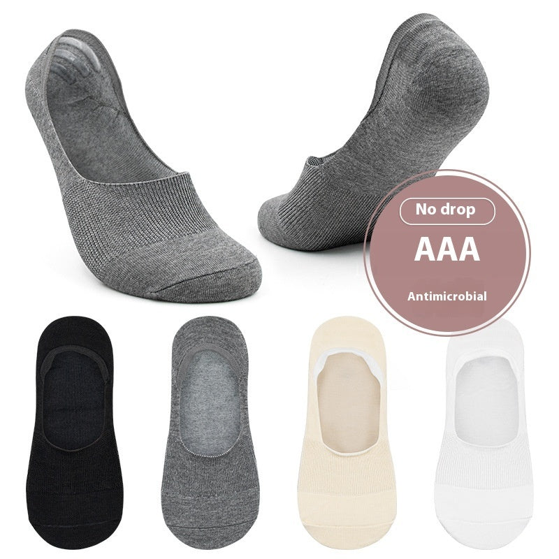5 Pairs Invisible Boat Socks Women Summer Pure Cotton