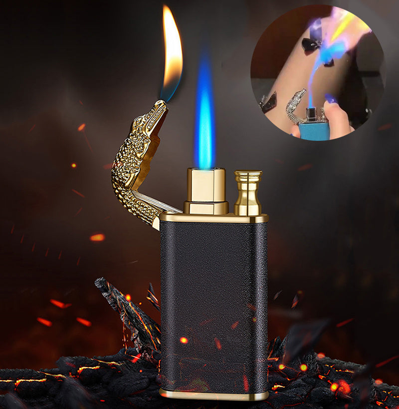 Blue Flame Double Fire Metal Lighter
