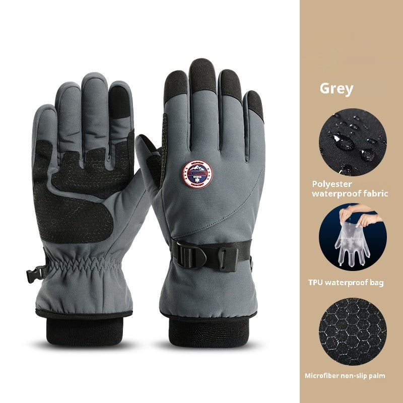 Winter Men's Warm Skiing Riding Gloves