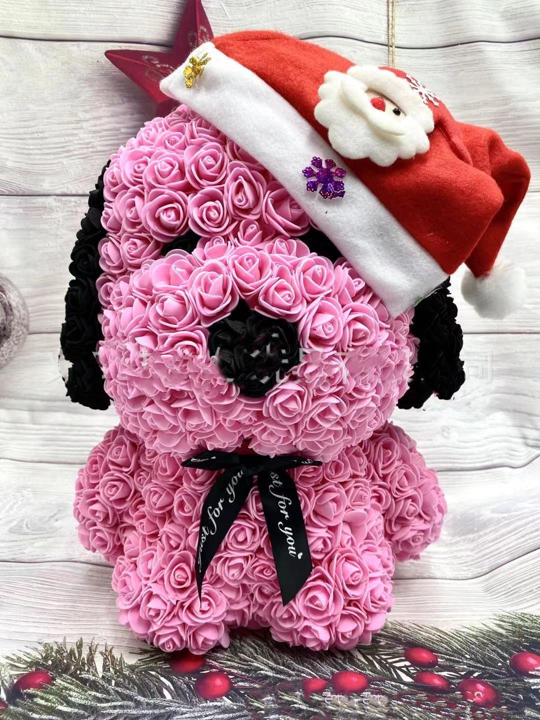 Valentine's Rose Pug Soap Flower Gift