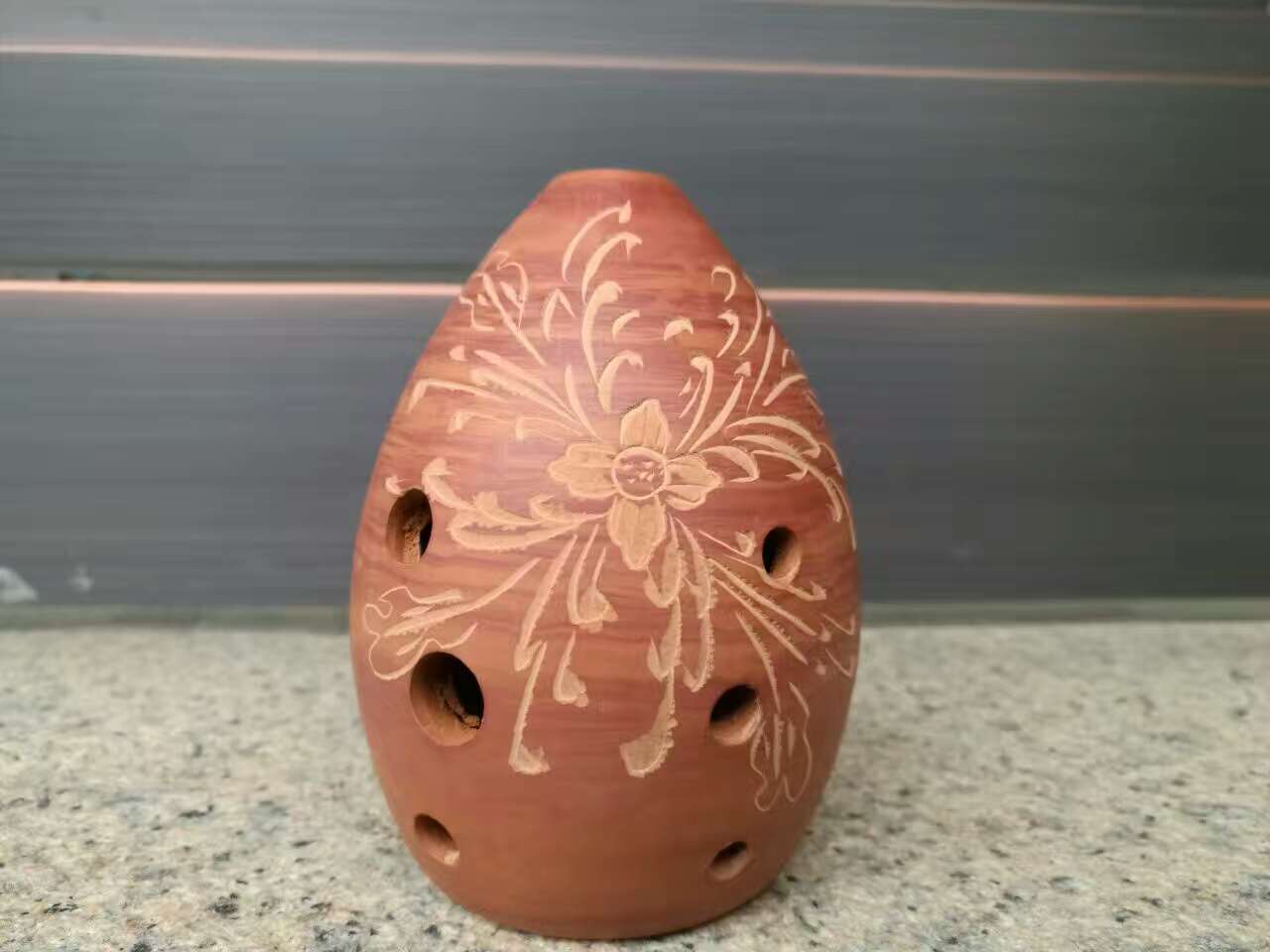 Seven Star Ancient Xun - Eight Hole Pear-Shaped Taoxun