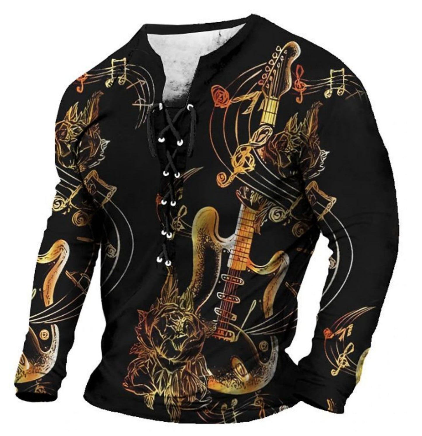 3D European American Sports Long Sleeve Shirt