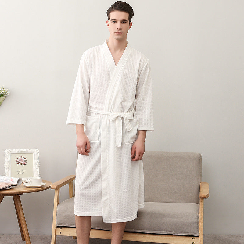 Women's Thin Couple Three Quarter Sleeve Robe