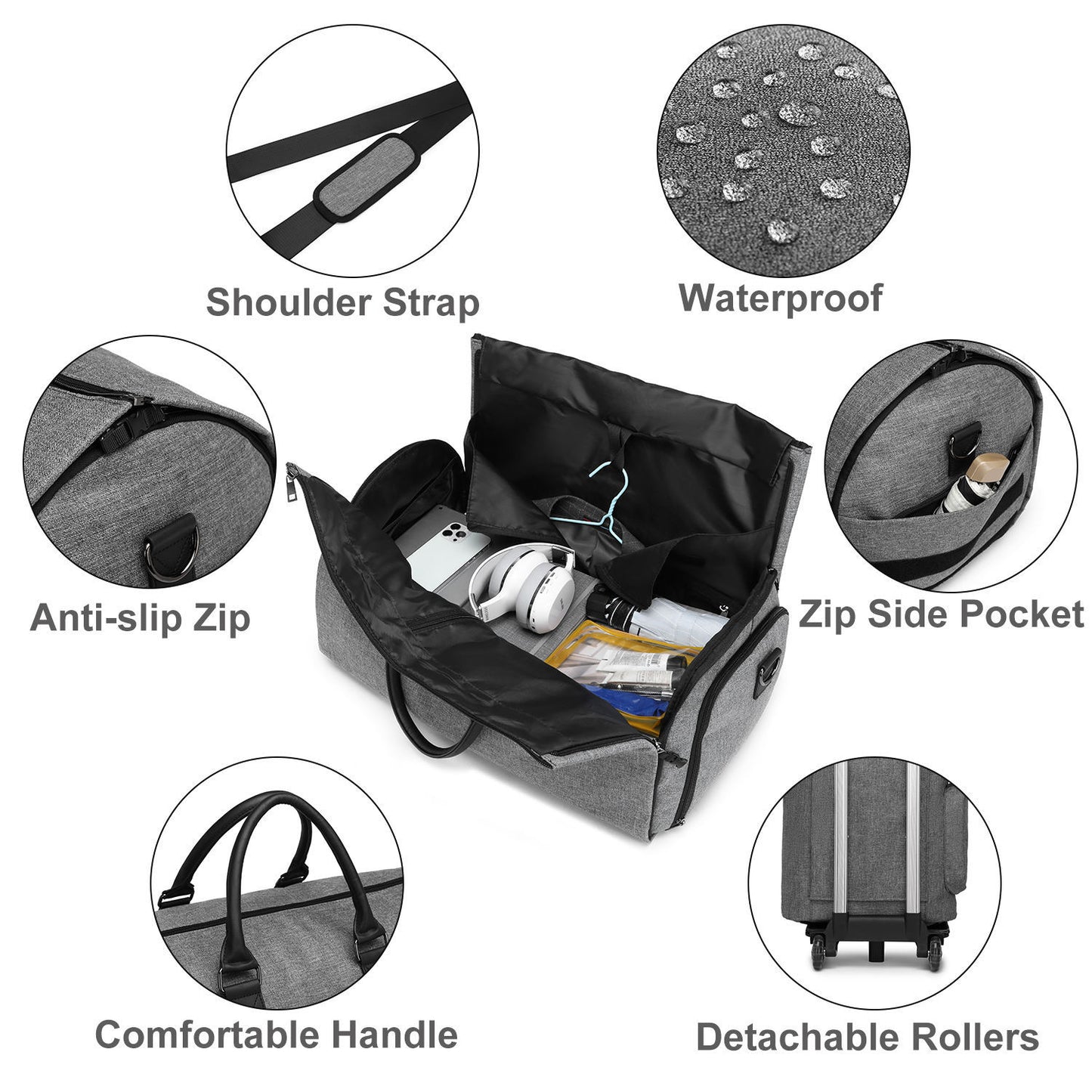 Portable Folding Lever Bag High Capacity