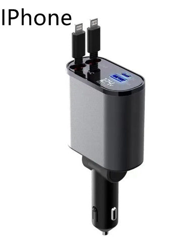 Metal Car Charger 100W USB Type C Adapter