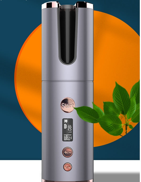 Portable Wireless Rechargeable Auto-Rotating Curling Iron