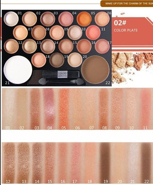The Novo 22 Colors Eyeshadow & Giltter Palette Set Family