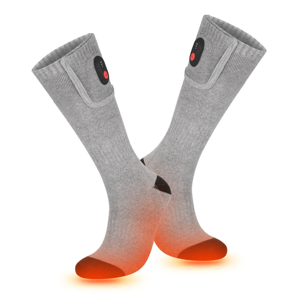 Electric Heating Pure Cotton Skiing Warm-keeping Socks